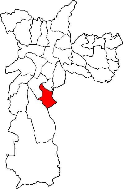 Mapa Cidade Ademar sub-prefektúra Sao Paulo