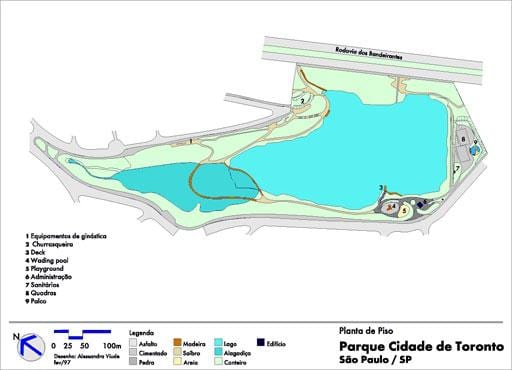 Mapa Cidade robiť Toronto park