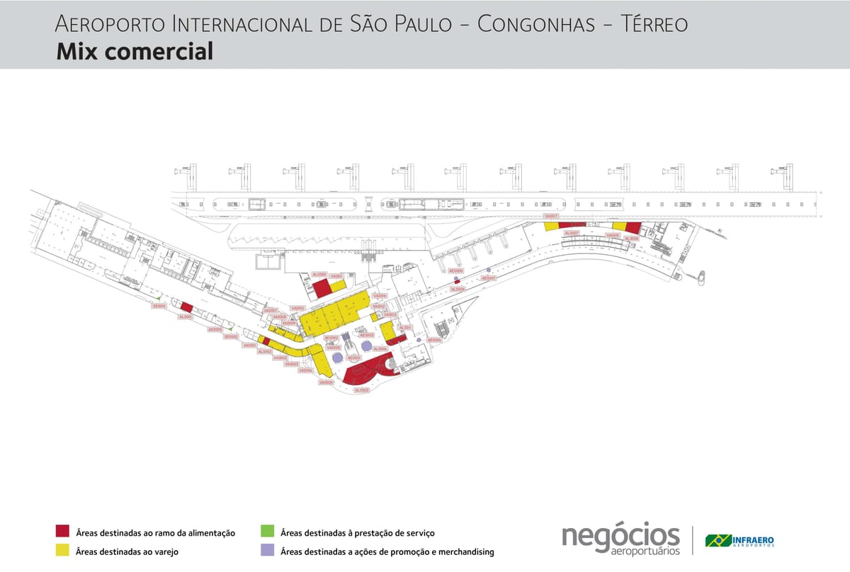 Mapa Congonhas airport - Terminál