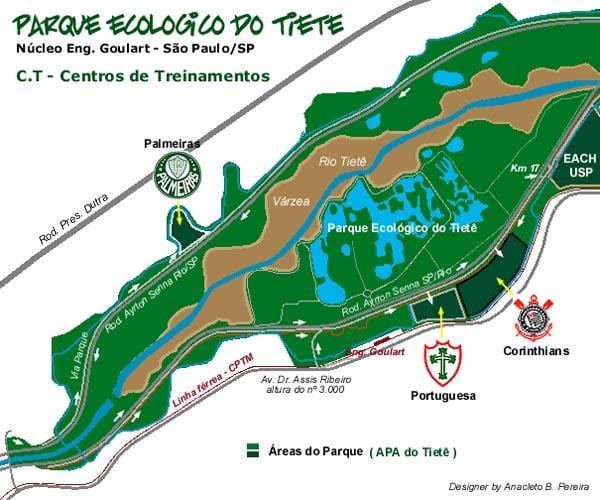 Mapa Ekologické Park Tiete