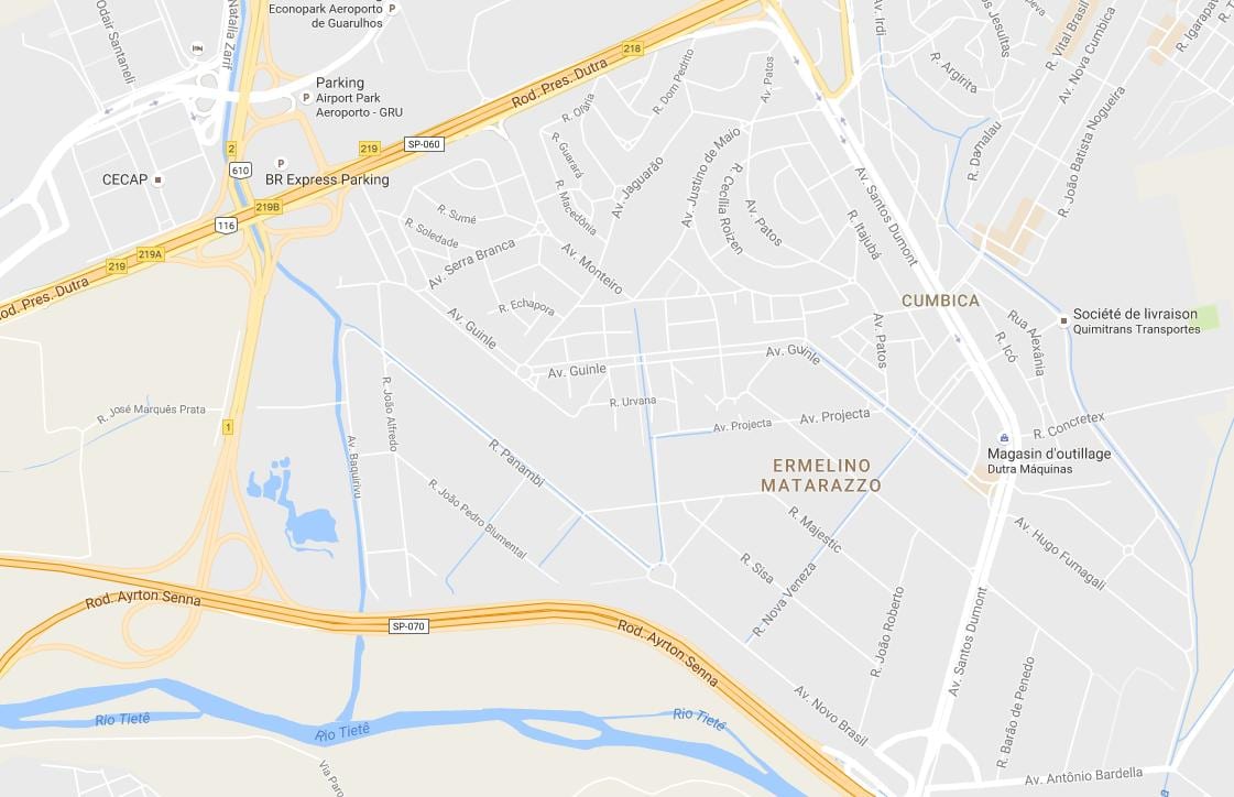 Mapa Ermelino Matarazzo Sao Paulo