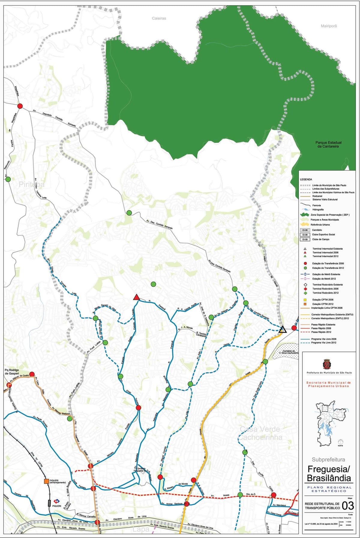 Mapa Freguesia urobiť, Ó São Paulo - Verejnej dopravy