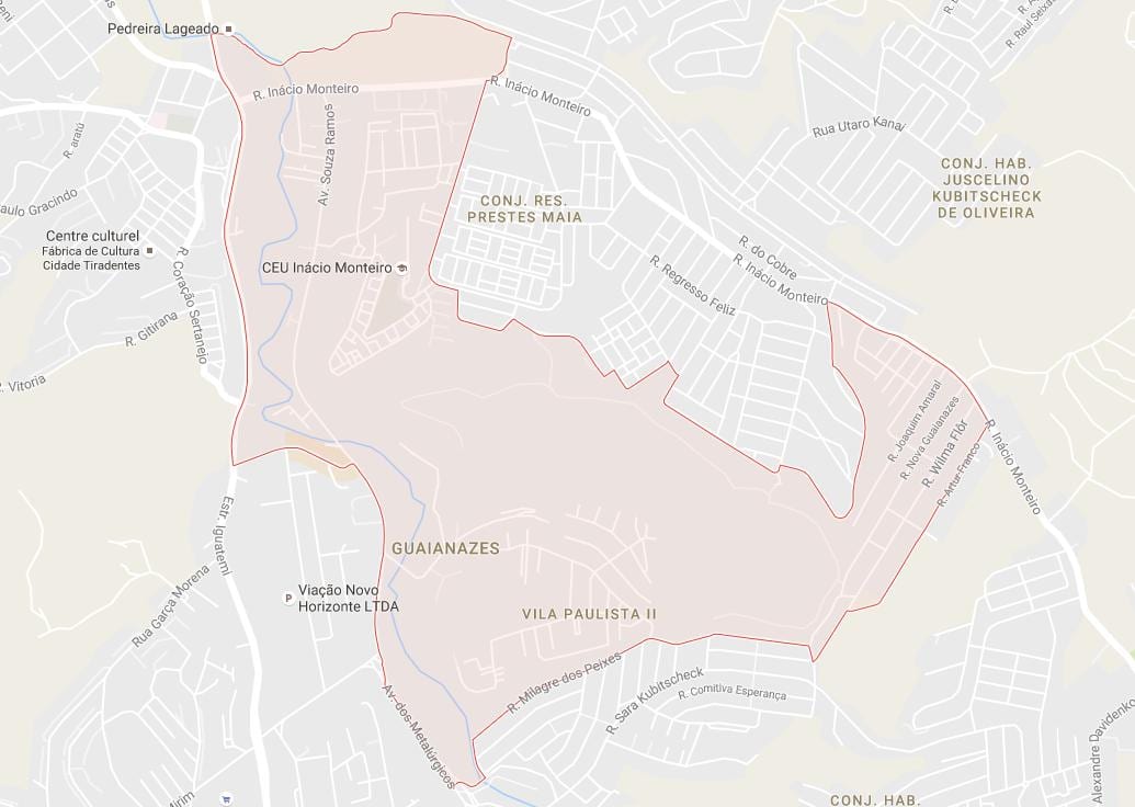 Mapa Guaianases Sao Paulo