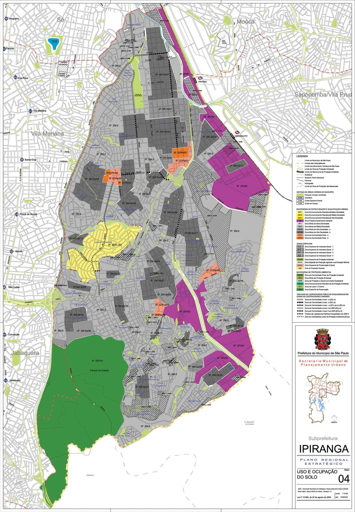 Mapa Ipiranga São Paulo - záber pôdy