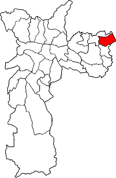 Mapa Itaim Paulista - Vila Curuçá sub-prefektúra Sao Paulo