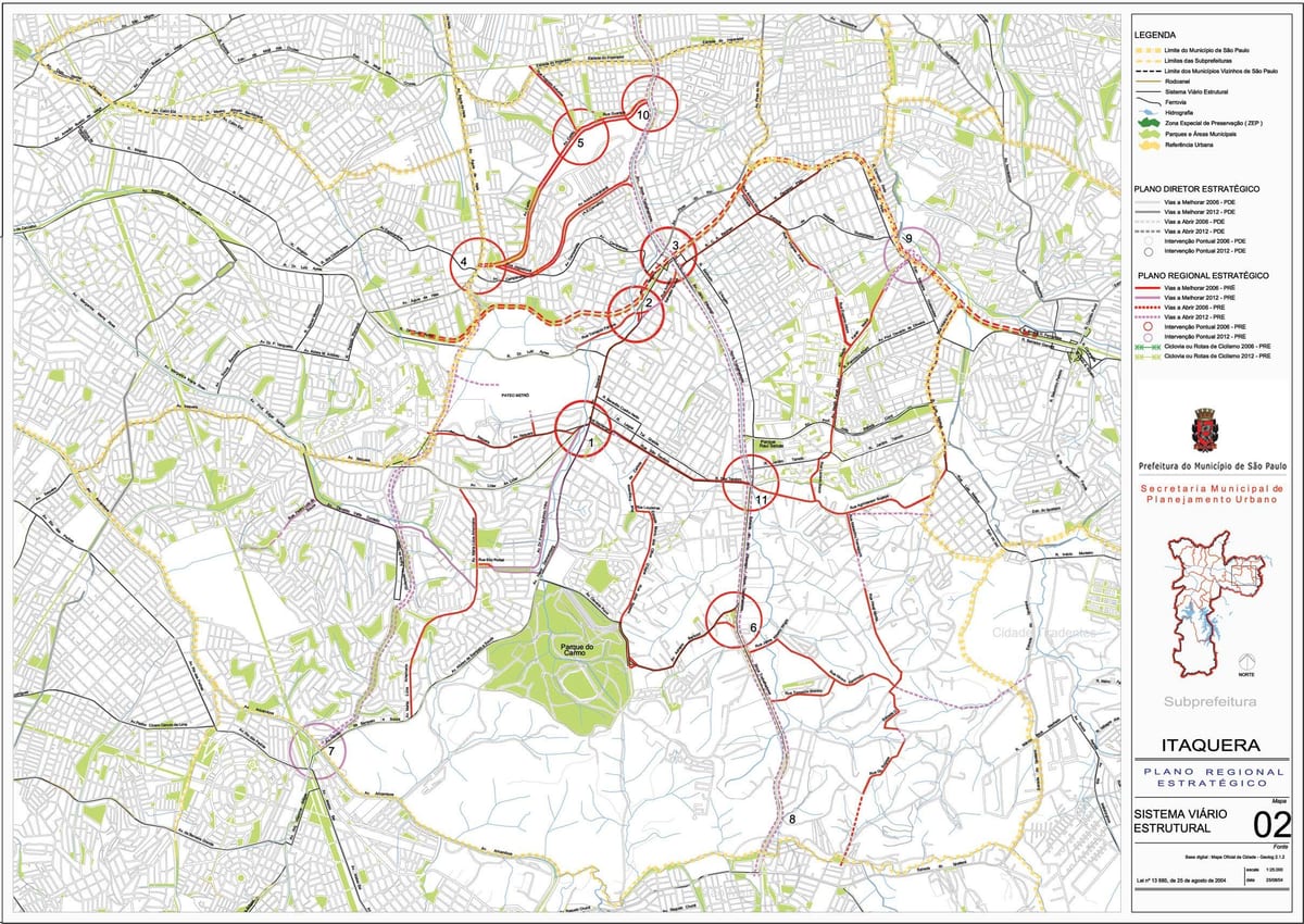 Mapa Itaquera São Paulo - Cesty