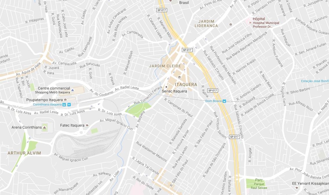 Mapa Itaquera Sao Paulo