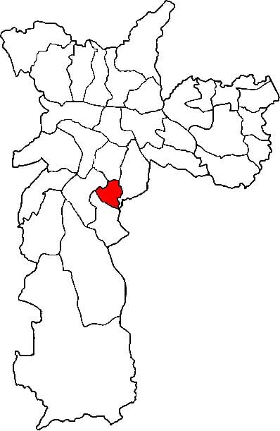 Mapa Jabaquara sub-prefektúra Sao Paulo