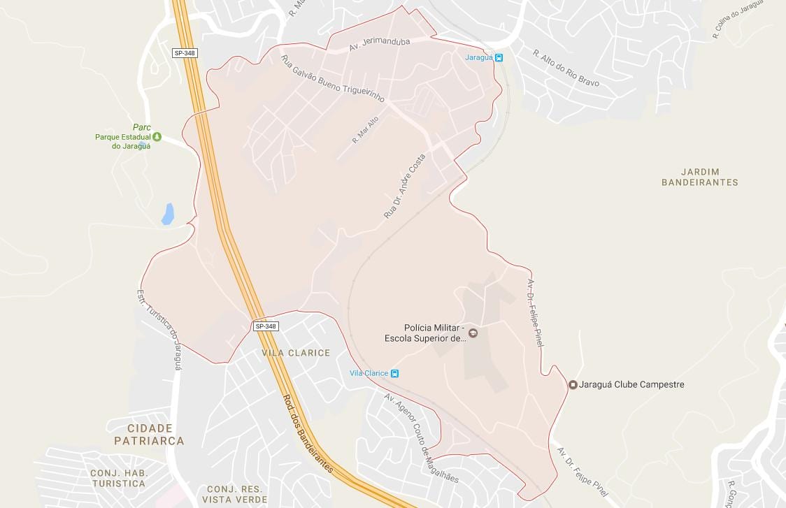 Mapa Jaraguá Sao Paulo