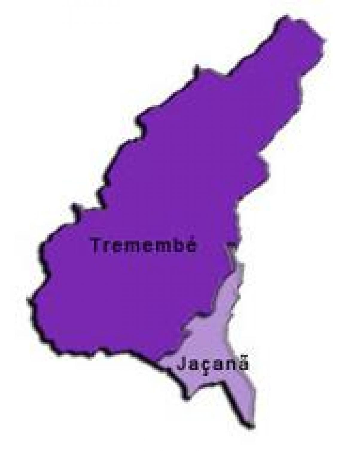 Mapa Jaçanã-Tremembé sub-prefektúra