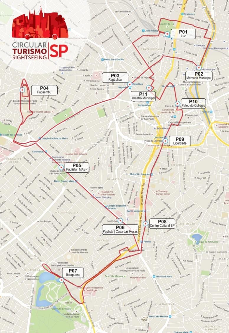 Mapa kruhové turismo vyhliadkové SP