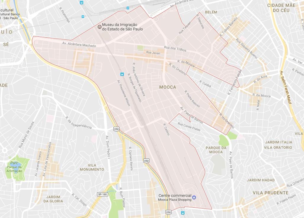 Mapa Mooca Sao Paulo