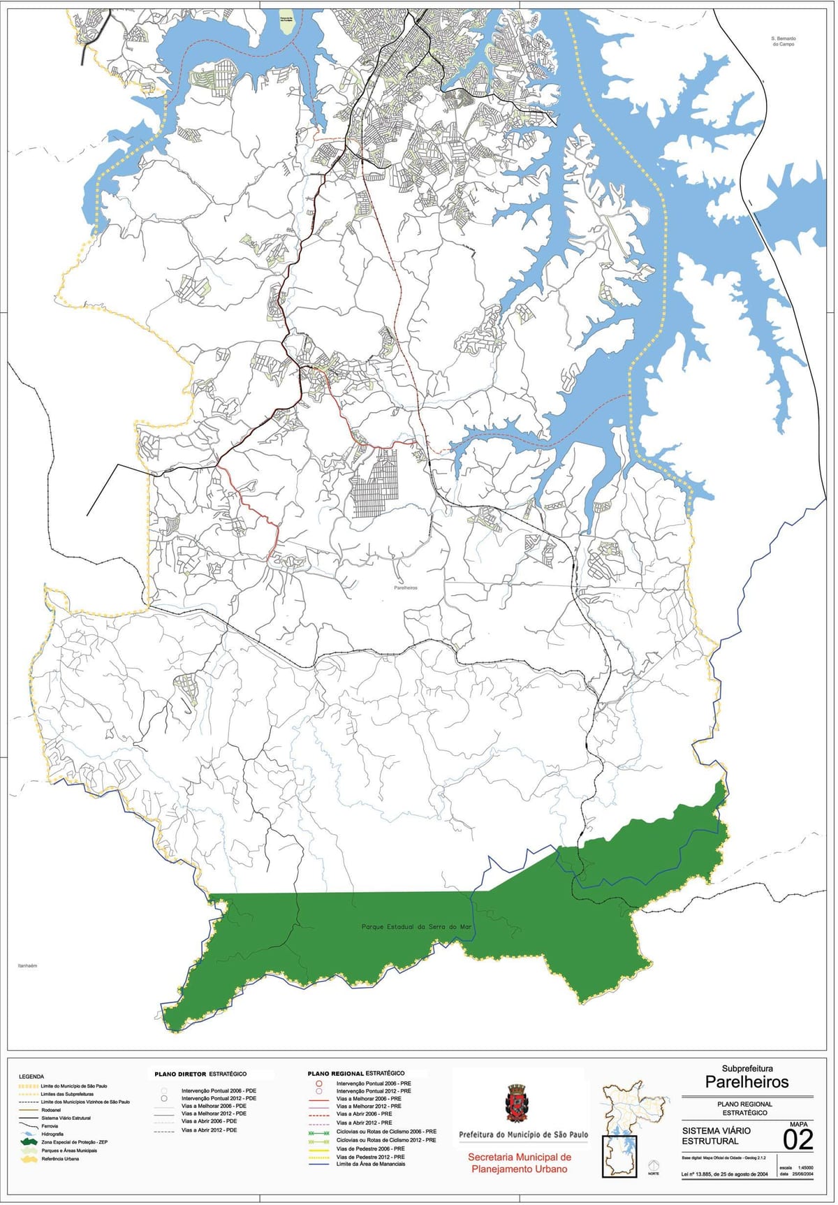 Mapa Parelheiros São Paulo - Cesty