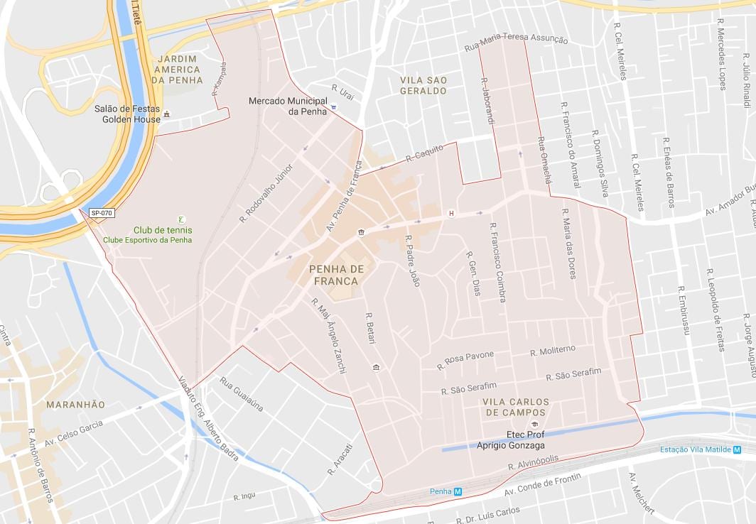 Mapa Penh Sao Paulo