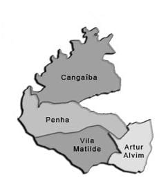 Mapa Penh sub-prefektúra