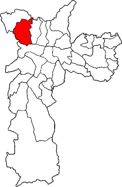 Mapa Pirituba-Jaraguá sub-prefektúra Sao Paulo