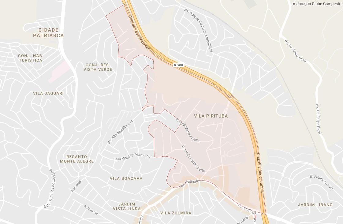 Mapa Pirituba Sao Paulo