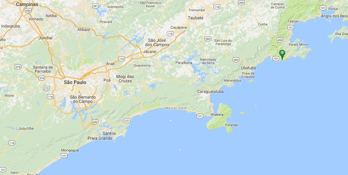 Mapa pláži Camburi