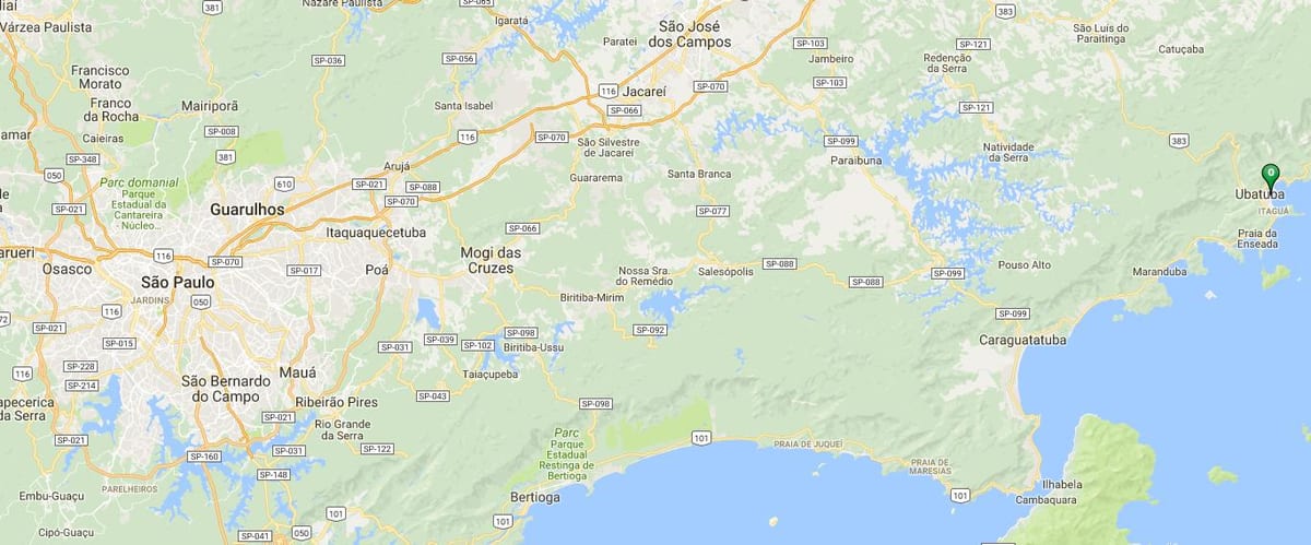 Mapa pláži Cruzeiro