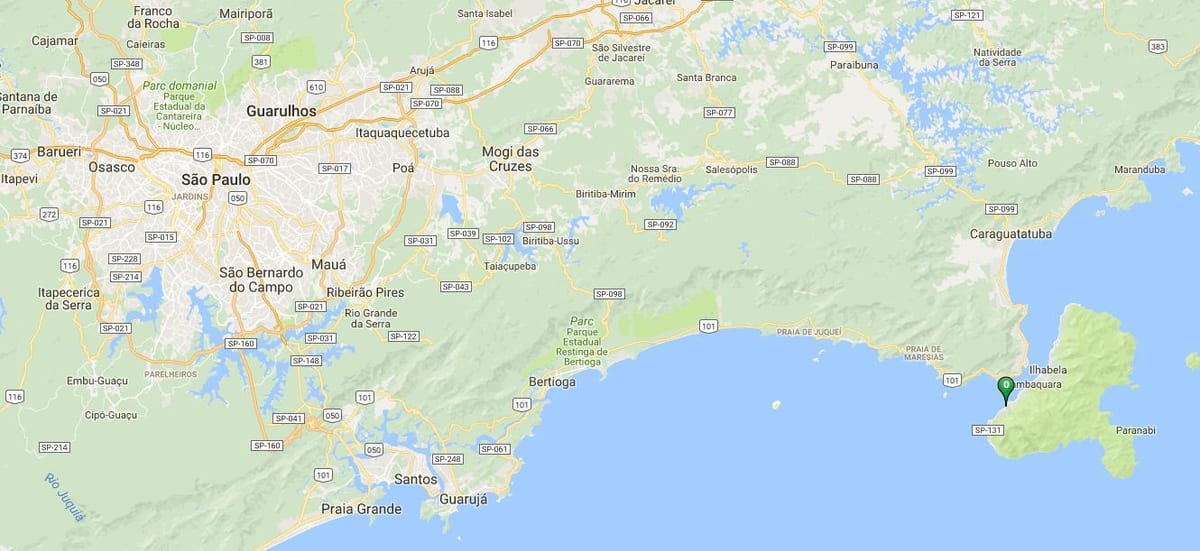 Mapa pláži Curral