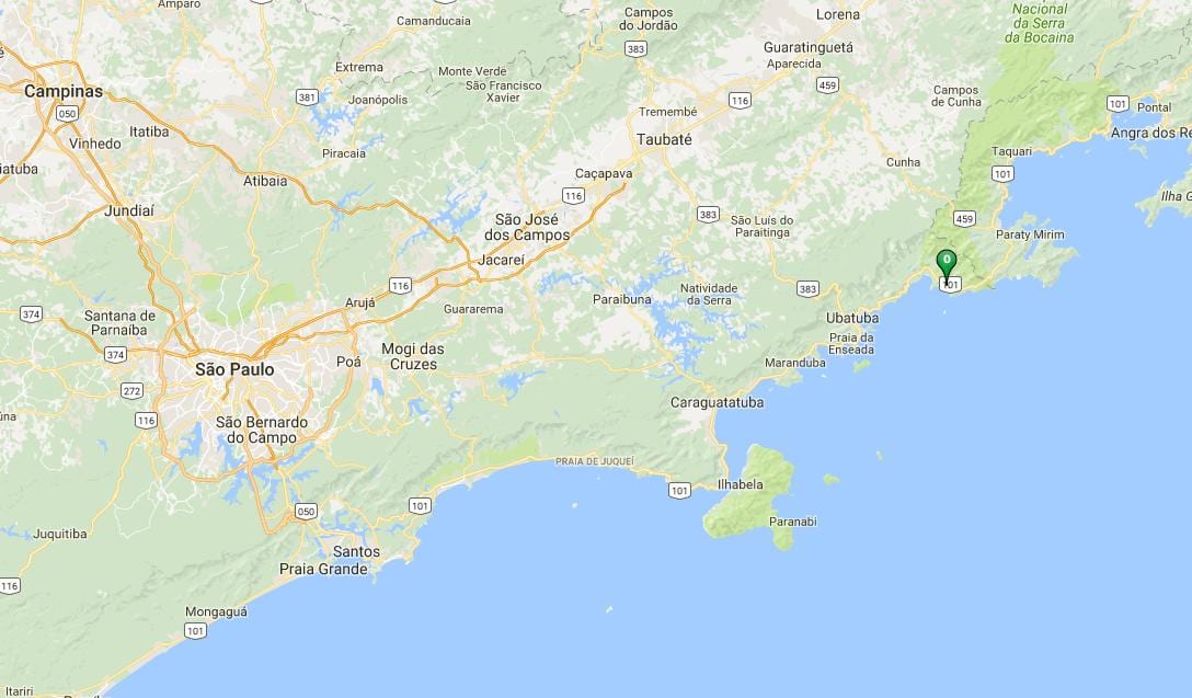 Mapa pláži Fazenda