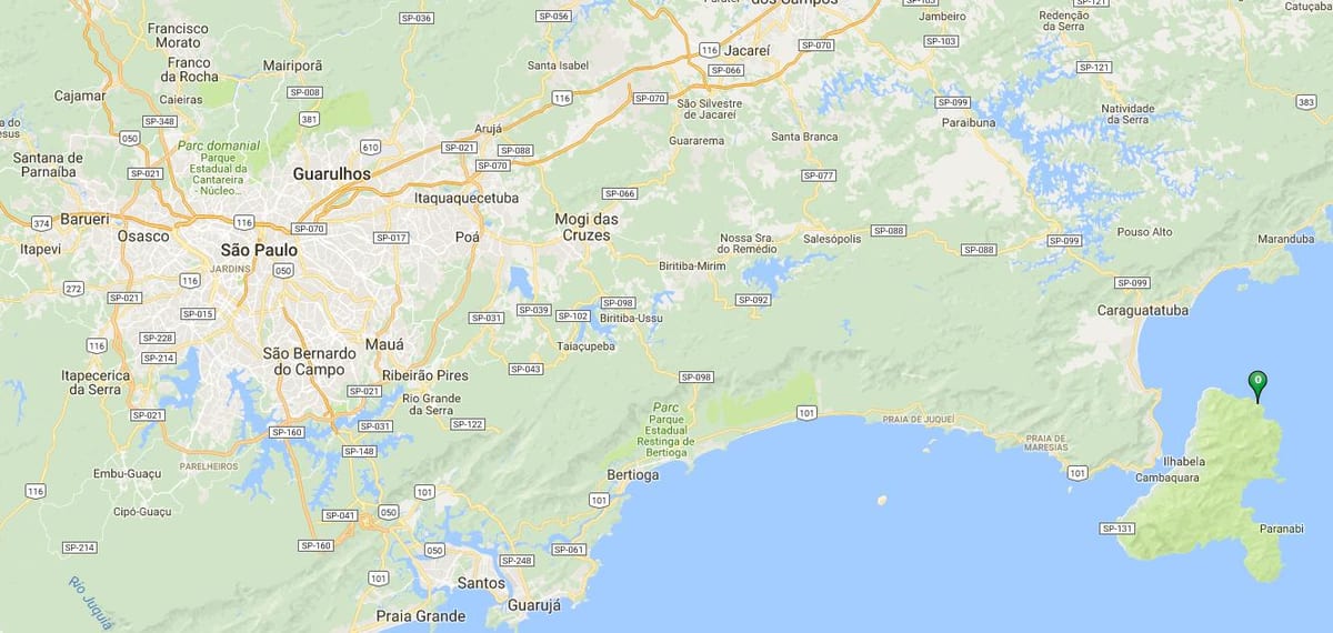 Mapa pláži Fome