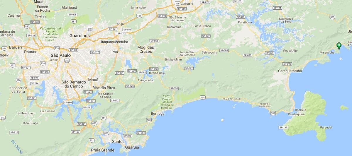Mapa pláži Fortaleza