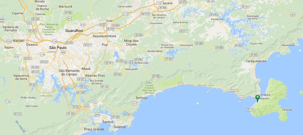 Mapa pláž Grande