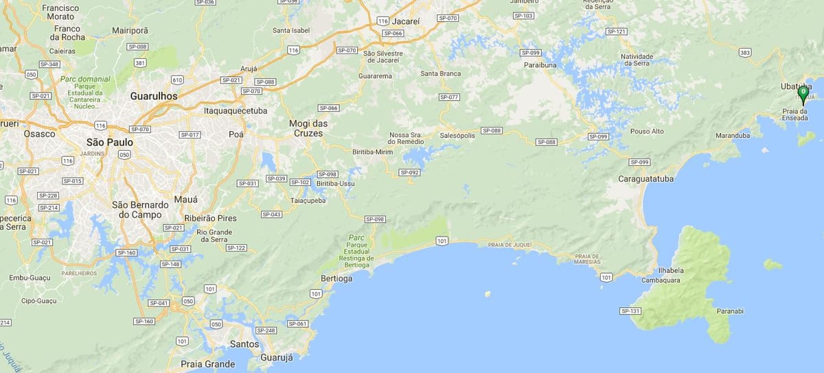 Mapa pláž Grande