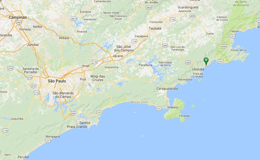 Mapa pláži Itamambuca