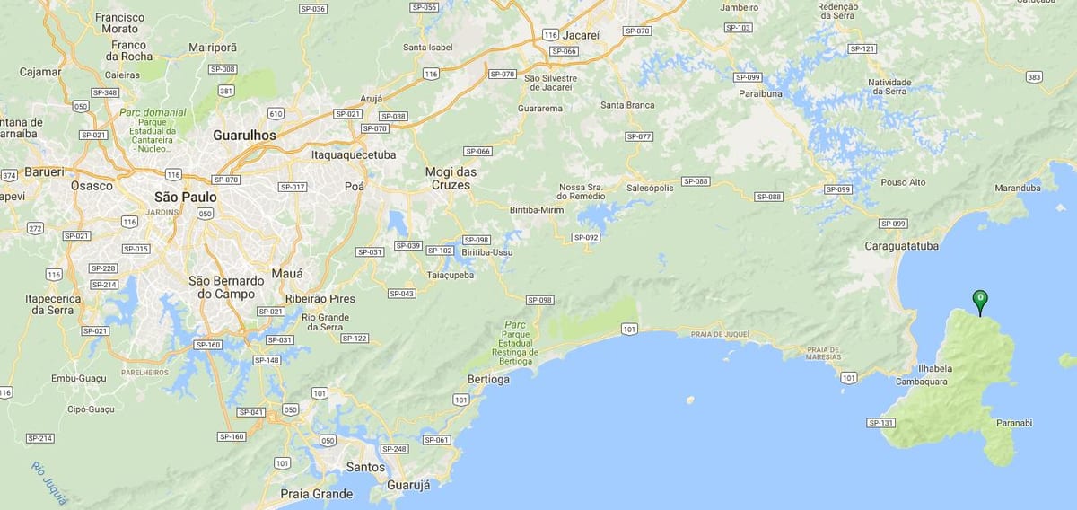 Mapa pláži Jabaquara