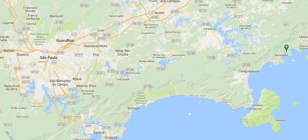 Mapa pláž Lagoinha