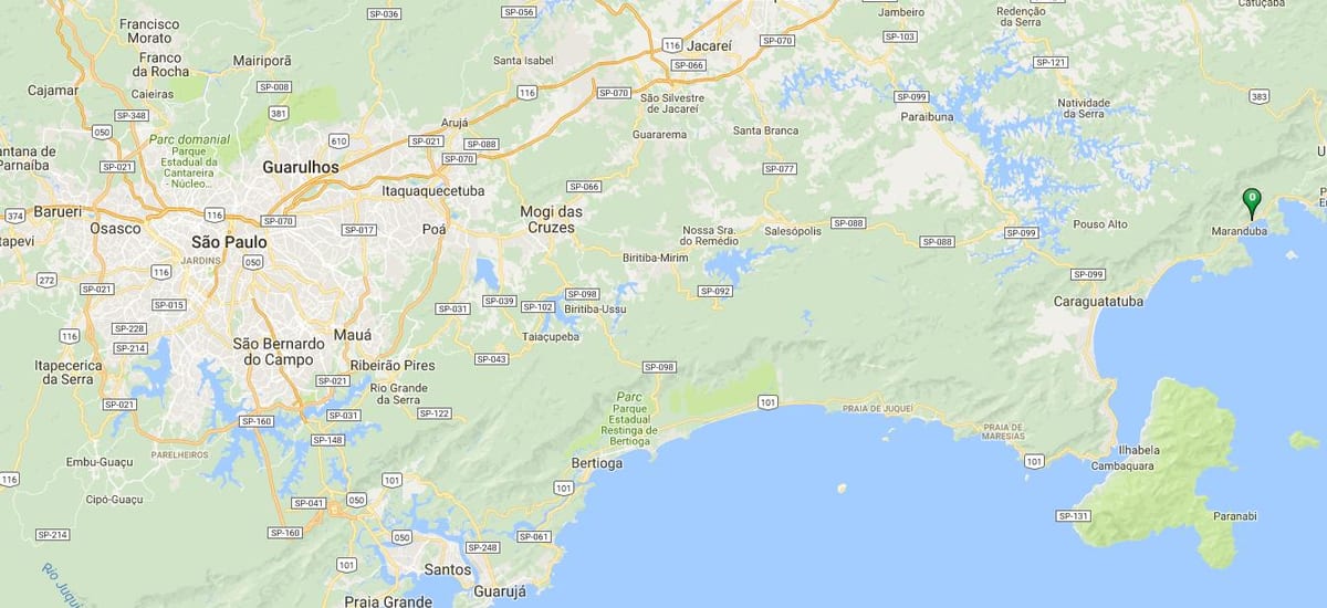 Mapa pláž, Západ