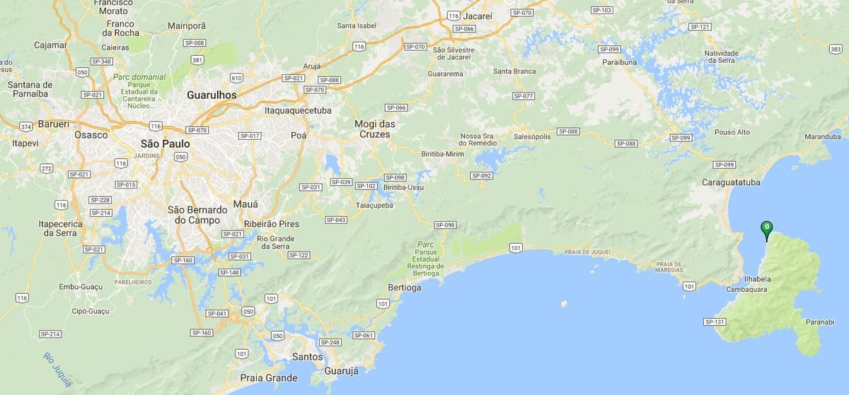 Mapa pláži Ponta Azeda
