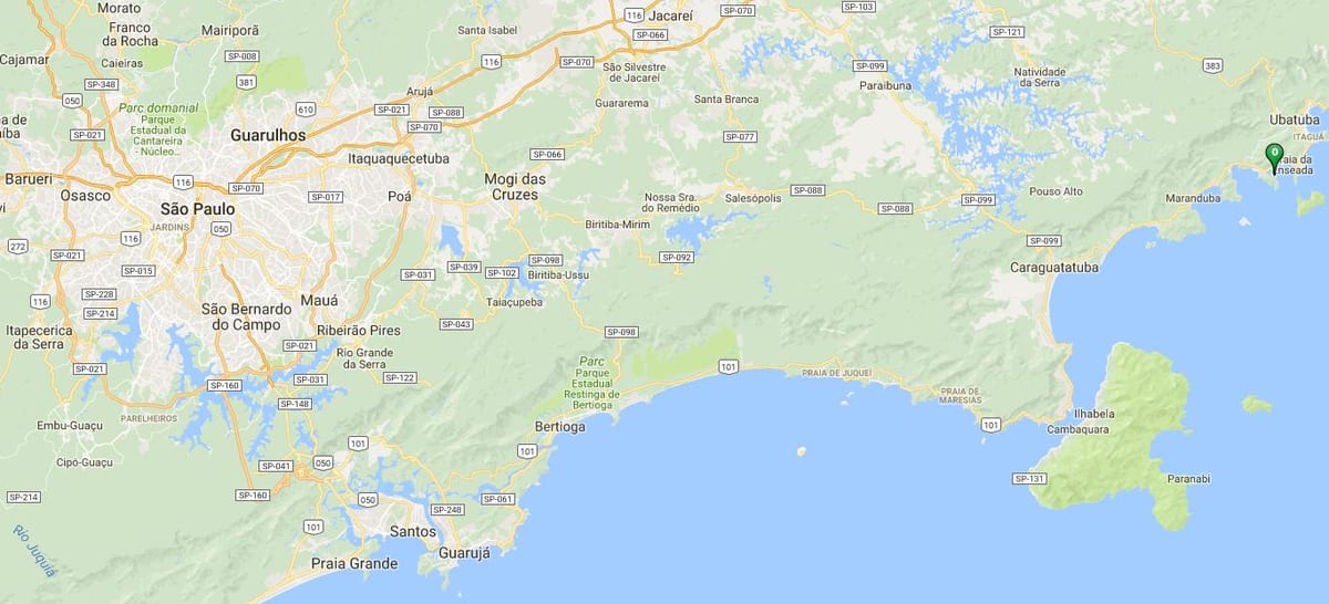 Mapa pláži Saco da Ribeira