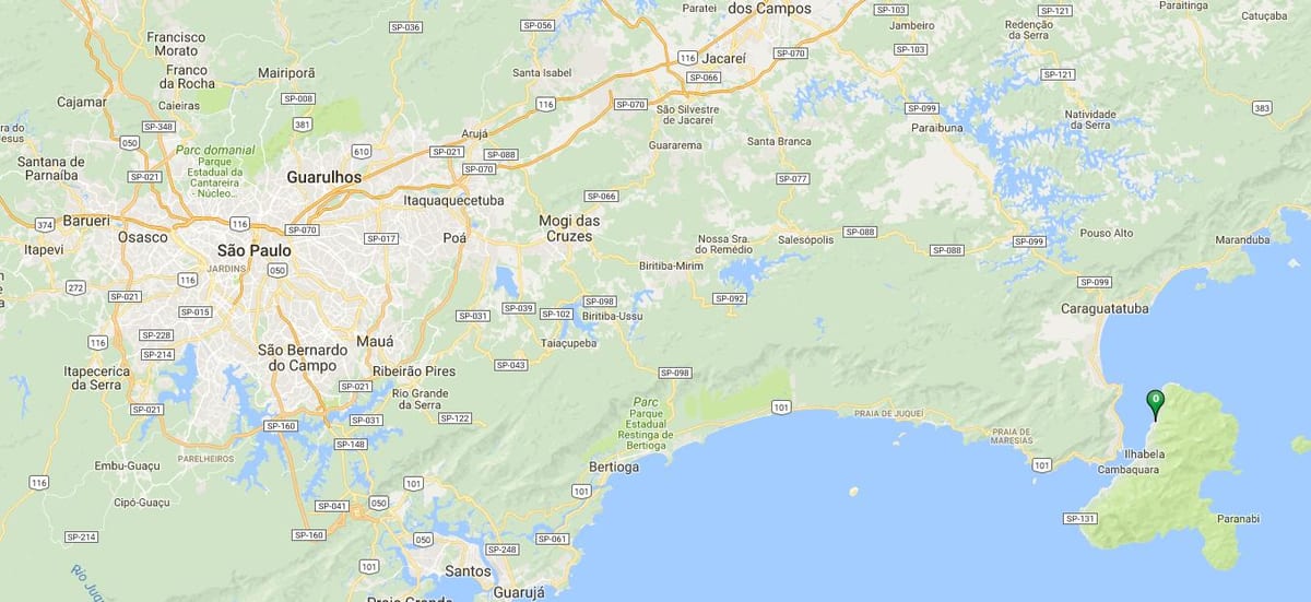 Mapa pláž Santa Tereza