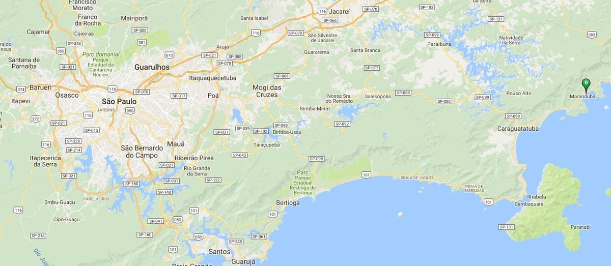 Mapa pláži Sapê
