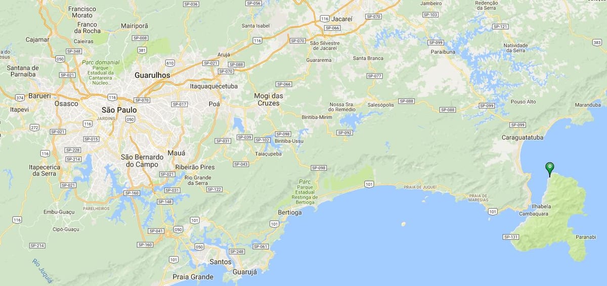 Mapa pláži Viana