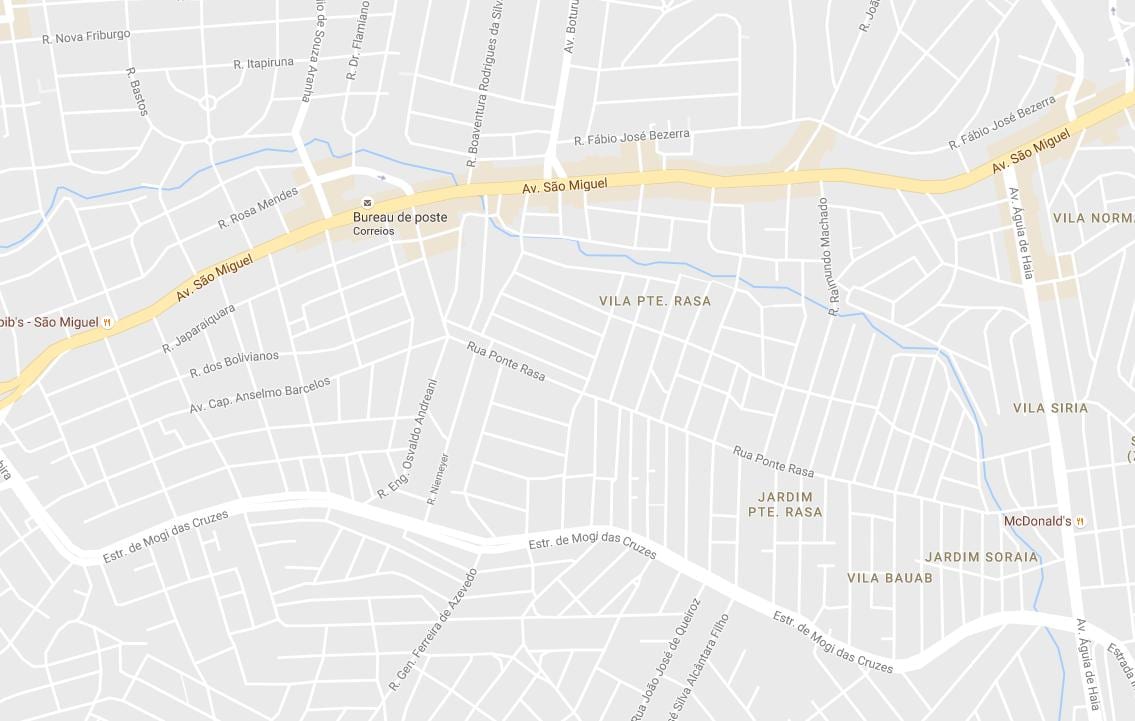 Mapa Ponte Rasa Sao Paulo