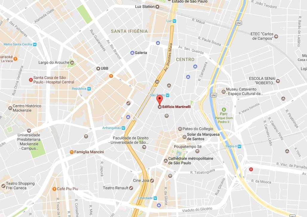 Mapa Prédio Martinelli
