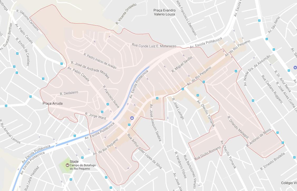Mapa Rio Pequeno Sao Paulo
