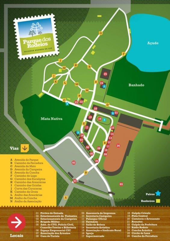 Mapa Rodeio São Paulo park