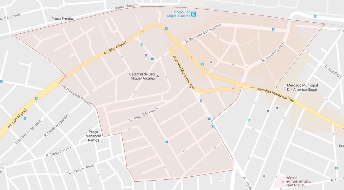 Mapa Sao Miguel Sao Paulo Paulista