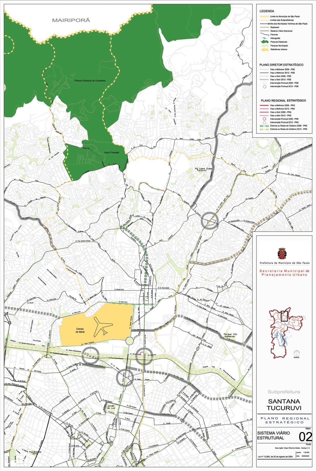 Mapa Santana São Paulo - Cesty