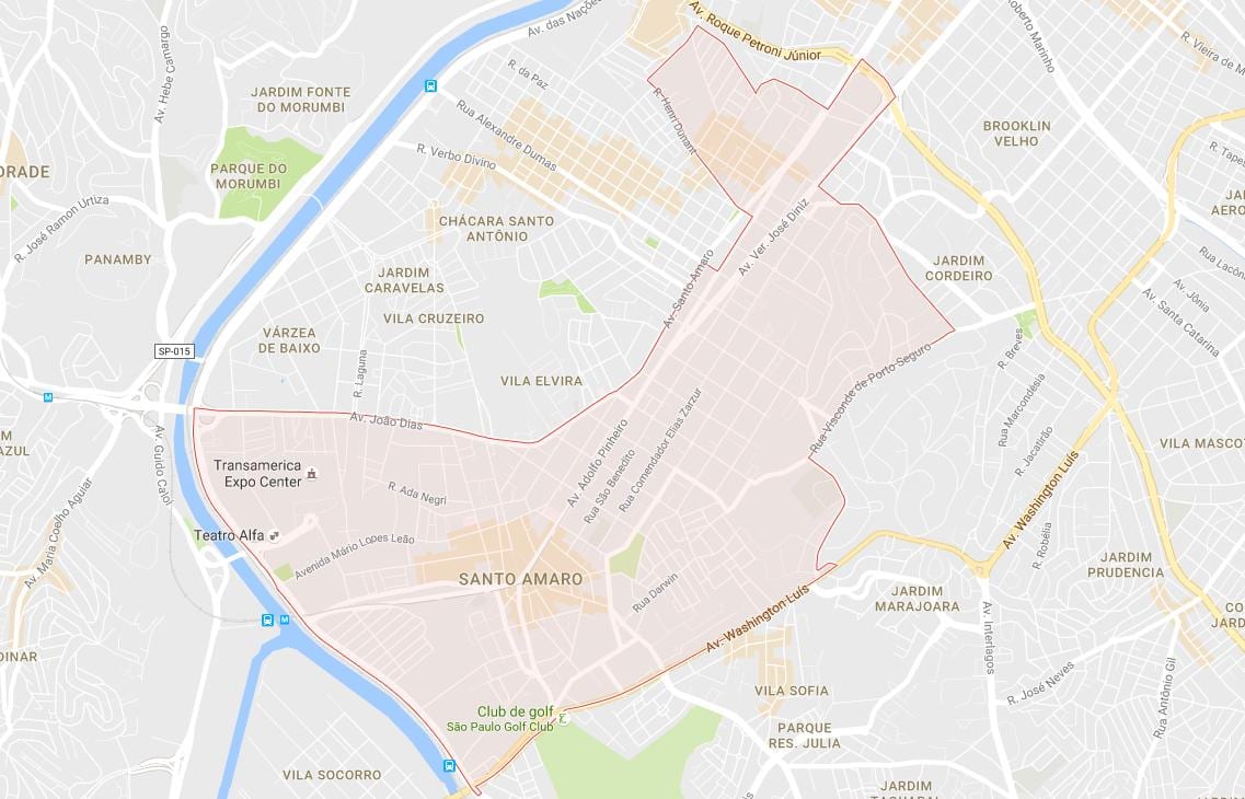 Mapa Santo Amaro Sao Paulo