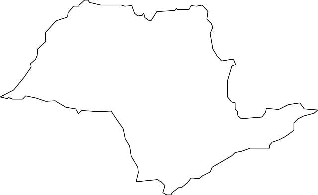 Mapa Sao Paulo vektor