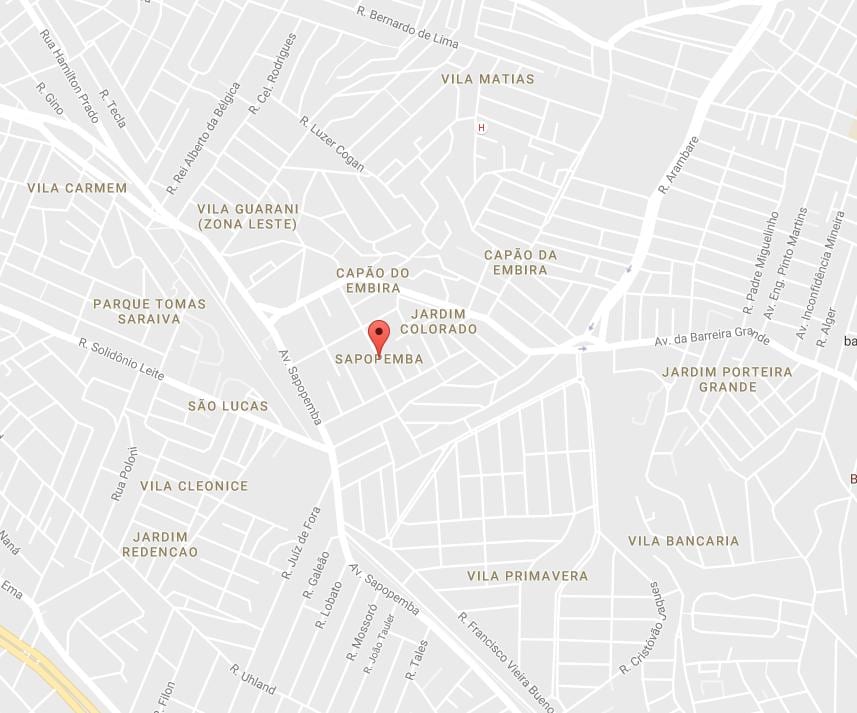 Mapa Sapopemba Sao Paulo