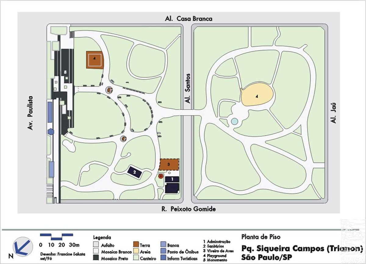 Mapa Trianon São Paulo Park