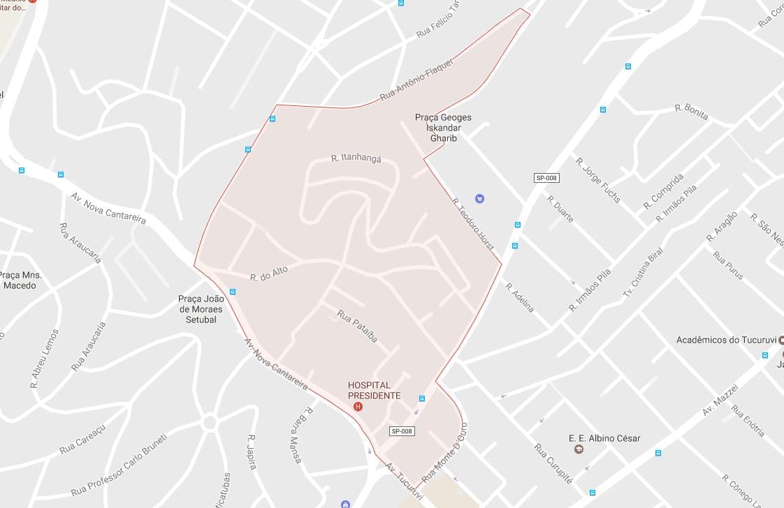 Mapa Tucuruvi Sao Paulo