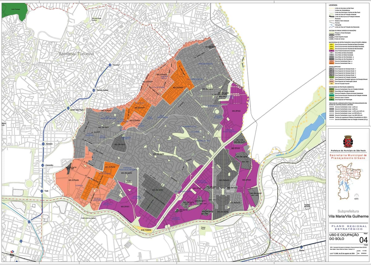 Mapa Vila Maria São Paulo - záber pôdy